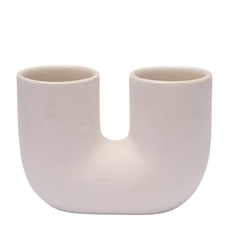 Clo Ceramic Flower Vase - Off - white - Waha Lifestyle