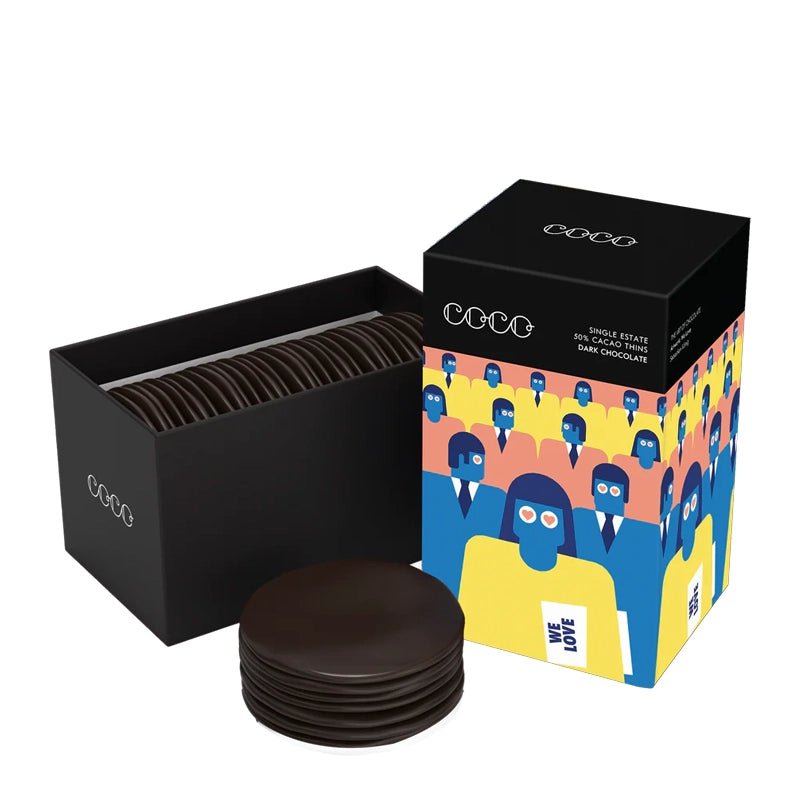 Single Estate Dark Chocolate 50% Cacao Thins - 180g