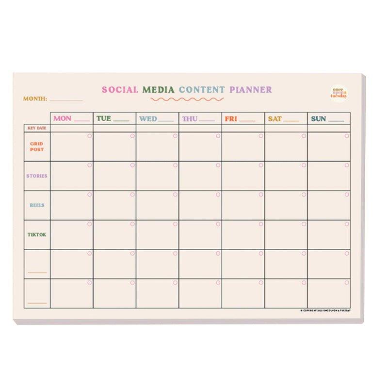 Colorful Social Media Weekly Planner Pad - A4 - Waha Lifestyle