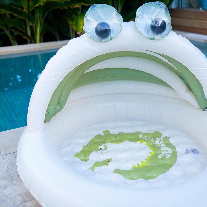 Cookie the Croc Khaki Inflatable Kids Swimming Pool - Waha Lifestyle