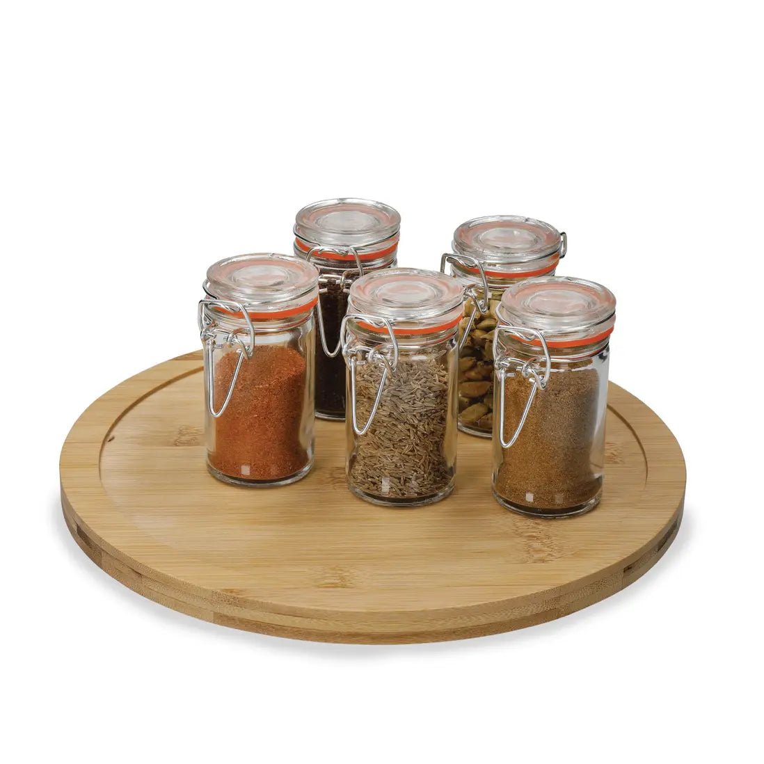 COPCO Bamboo Lazy Susan Turntable Organizer - Brown in Kuwait - Waha Lifestyle