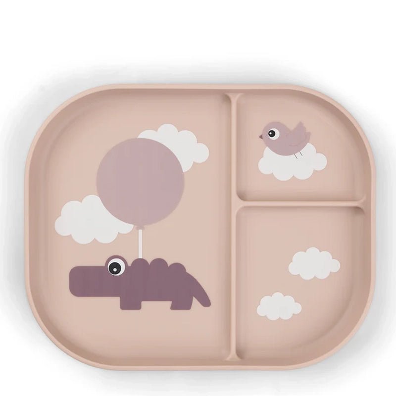 DONE BY DEER Foodie 3 - Section Non - Slip Plate for Toddlers in Kuwait - Waha Lifestyle