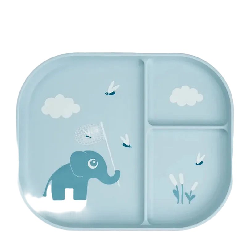 DONE BY DEER Foodie 3 - Section Non - Slip Plate for Toddlers in Kuwait - Waha Lifestyle