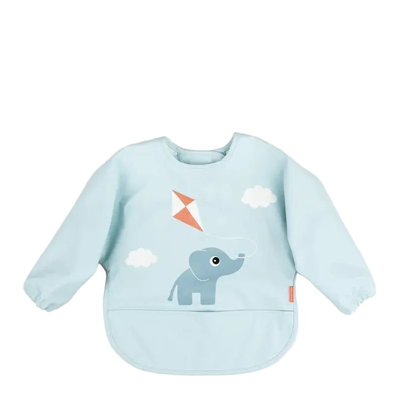 DONE BY DEER Playground Waterproof Long Sleeved Baby Bib with Elasticated Sleeves in Kuwait - Waha Lifestyle