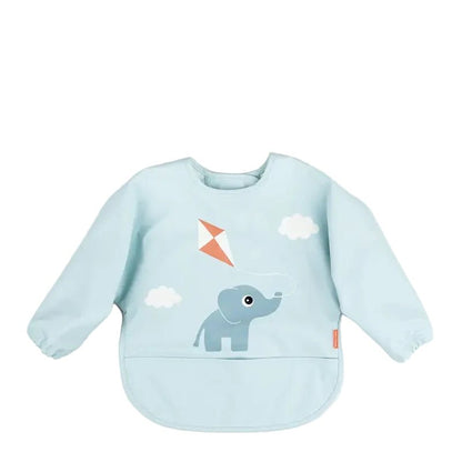 DONE BY DEER Playground Waterproof Long Sleeved Baby Bib with Elasticated Sleeves in Kuwait - Waha Lifestyle