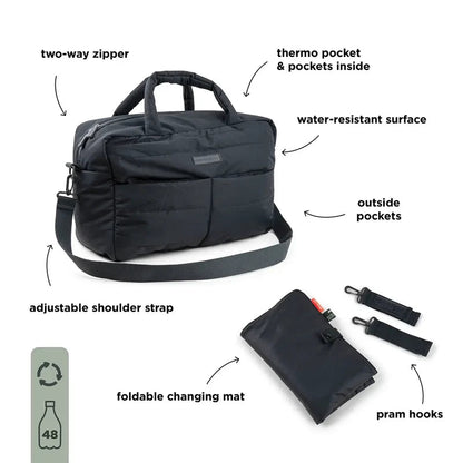 Quilted Water-Resistant Baby Changing Diaper Bag