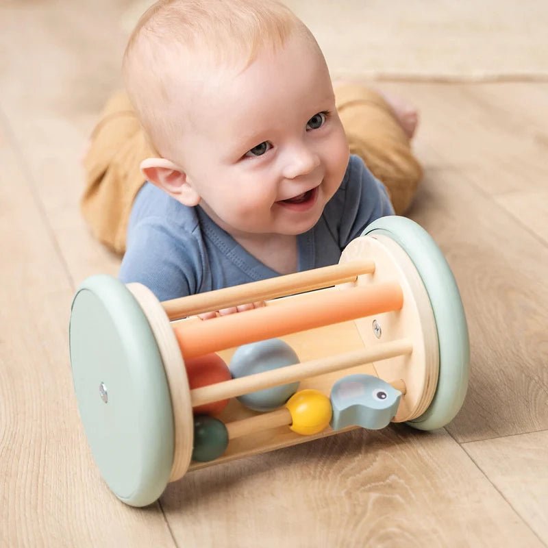 Rolling Activity Mirror for Baby Tummy Time - Birdee Colour Mix