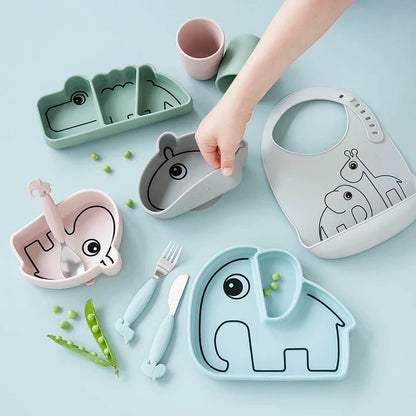 Silicone Non-Slip Stick &amp; Stay Feeding Plate for Babies