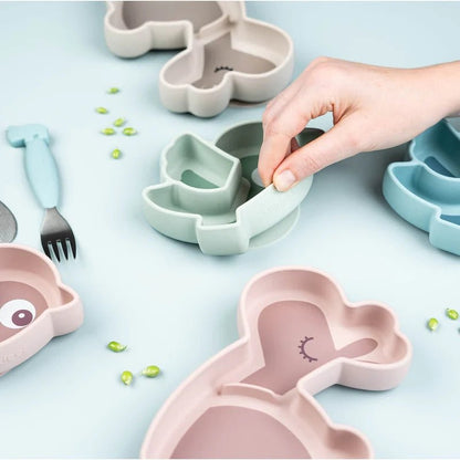 Silicone Non-Slip Stick &amp; Stay Snack Plate for Kids