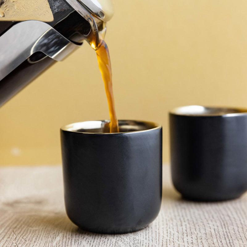 Double - Insulated Ceramic Espresso Coffee Mug Set - 2pcs - Waha Lifestyle