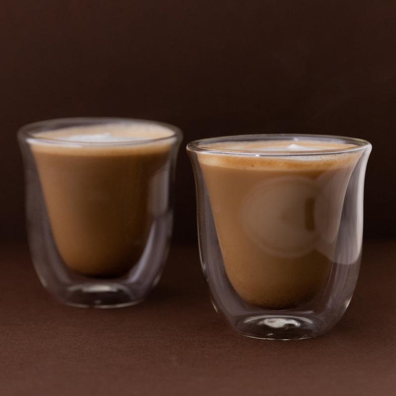 Double - Walled Glass Cappuccino Coffee Cup Set - 2pcs - Waha Lifestyle