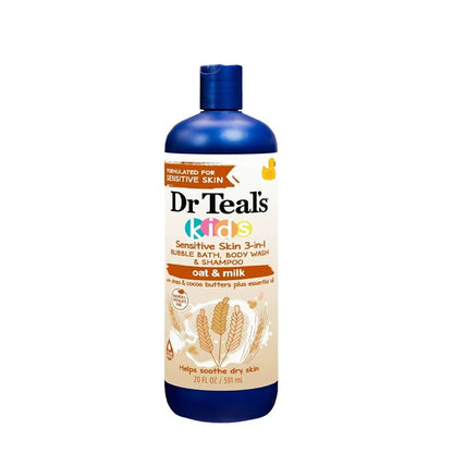 Kids 3-in-1 Oat &amp; Milk Bubble Bath Body Wash &amp; Shampoo - 591ml