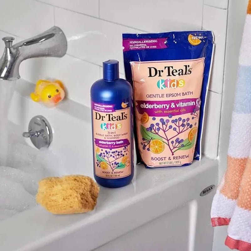 Kids Elderberry Bubble Bath Body Wash &amp; Shampoo - 591ml