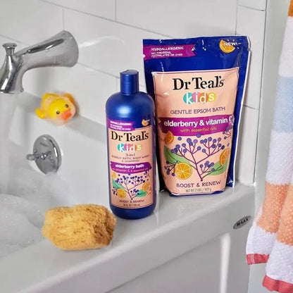 Kids Elderberry Bubble Bath Body Wash &amp; Shampoo - 591ml