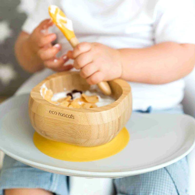 Eco Rascals Bamboo Suction Bowl &amp; Spoon Set - Waha Lifestyle