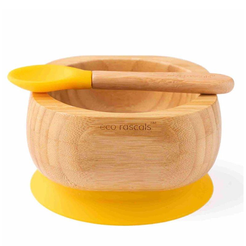 Eco Rascals Bamboo Suction Bowl &amp; Spoon Set - Waha Lifestyle