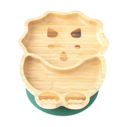 Eco Rascals Bamboo Suction Plate - Dinosaur Shape - Waha Lifestyle