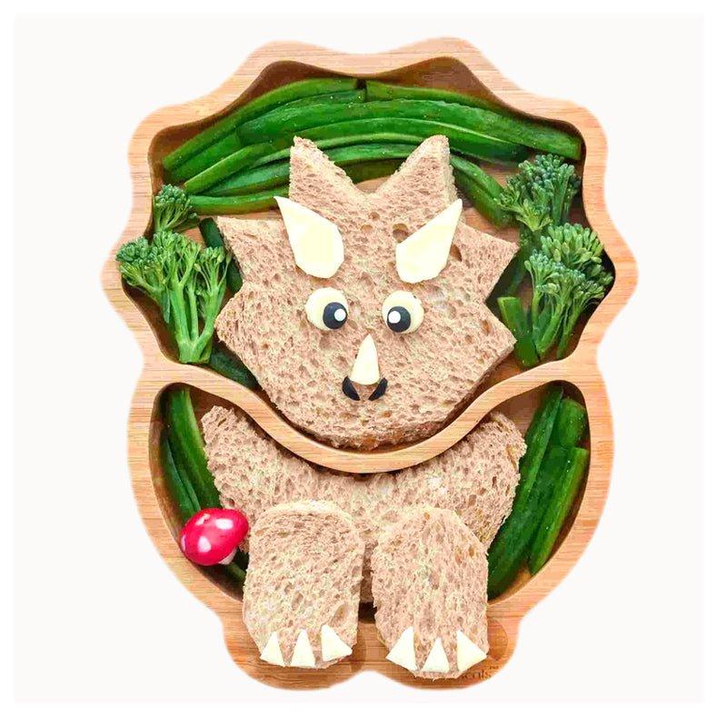 Eco Rascals Bamboo Suction Plate - Dinosaur Shape - Waha Lifestyle