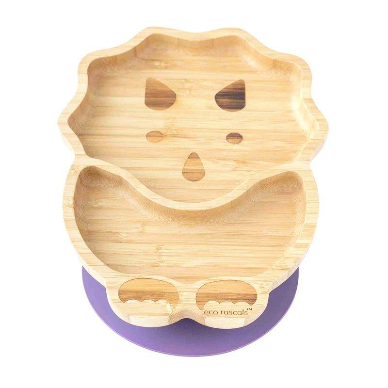 Eco Rascals Bamboo Suction Plate - Dinosaur Shape - Waha Lifestyle