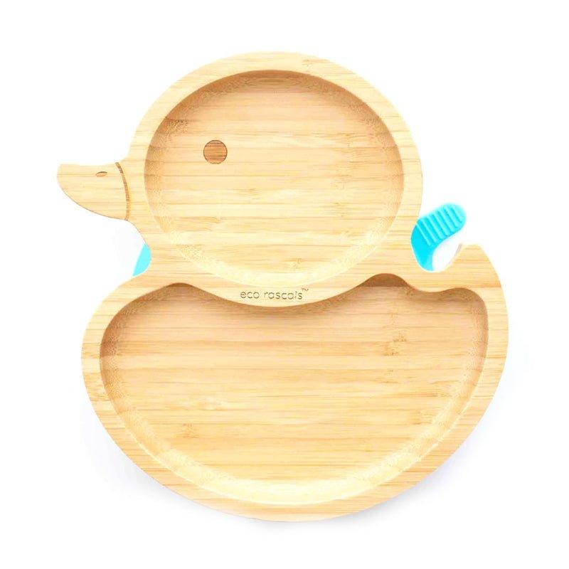 Eco Rascals Bamboo Suction Plate - Duck Shape - Waha Lifestyle