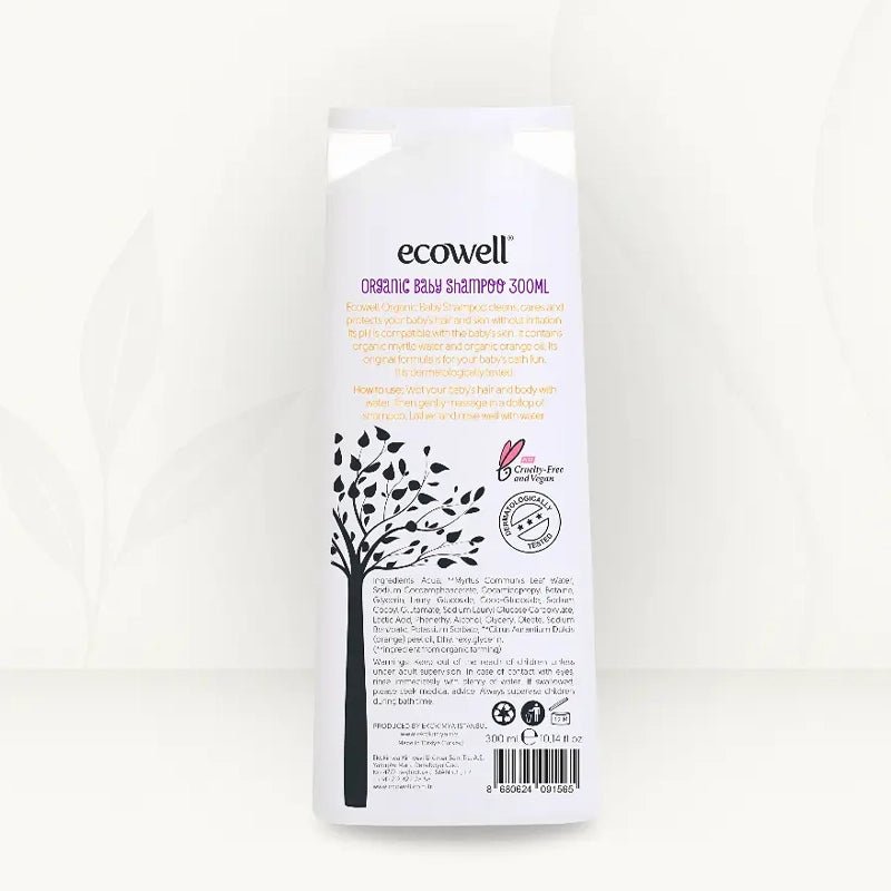 Organic Baby Shampoo with Tear-Free Gentle Formula (300ml)