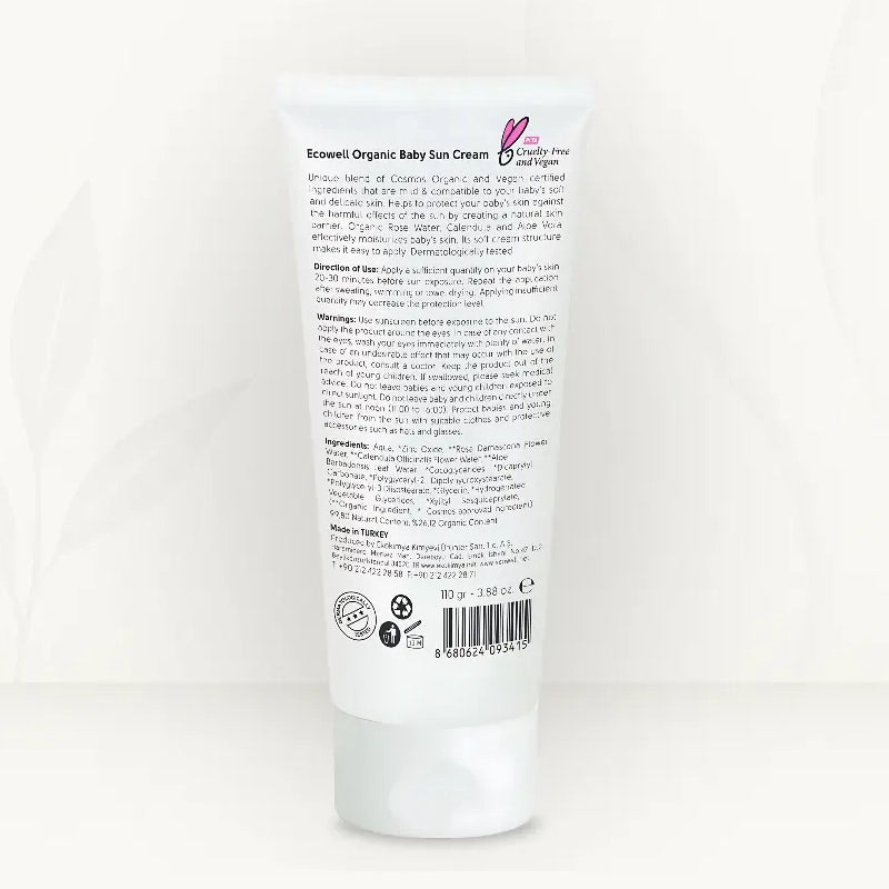 Organic Baby Sun Cream 50 SPF - 110g