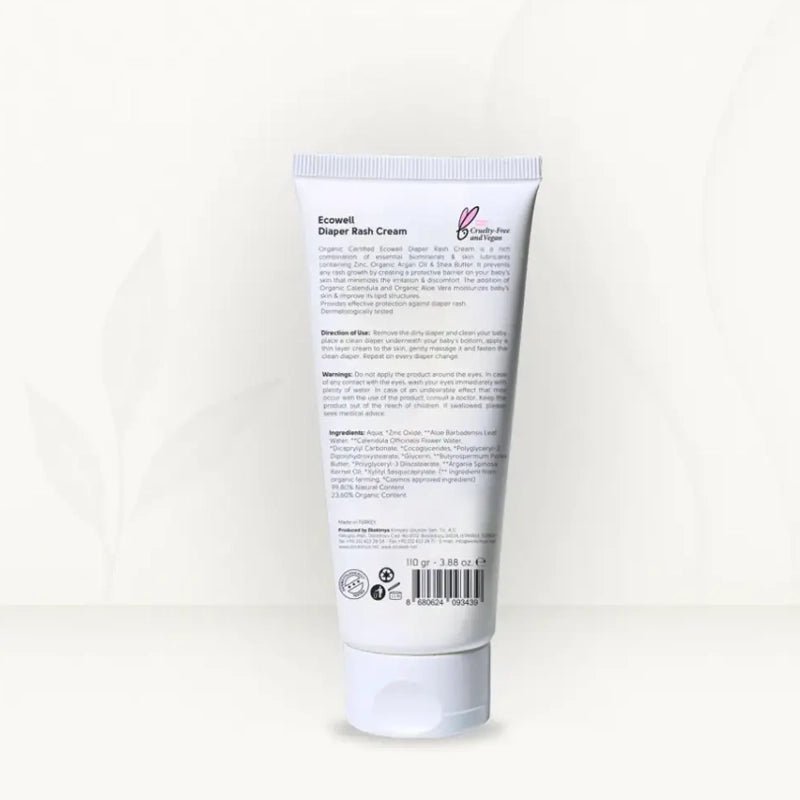 Organic Diaper Rash Cream – Gentle Baby Skin Care (110g)