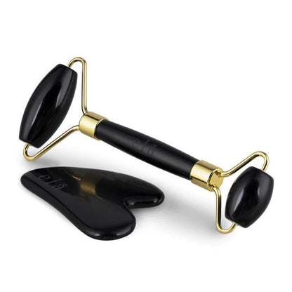 Ela Life Black Obsidian Gua Sha &amp; Roller Set - Waha Lifestyle