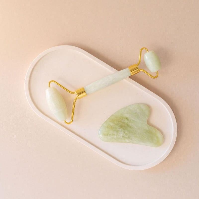 Ela Life Xiujan Jade Gua Sha &amp; Roller Set - Waha Lifestyle