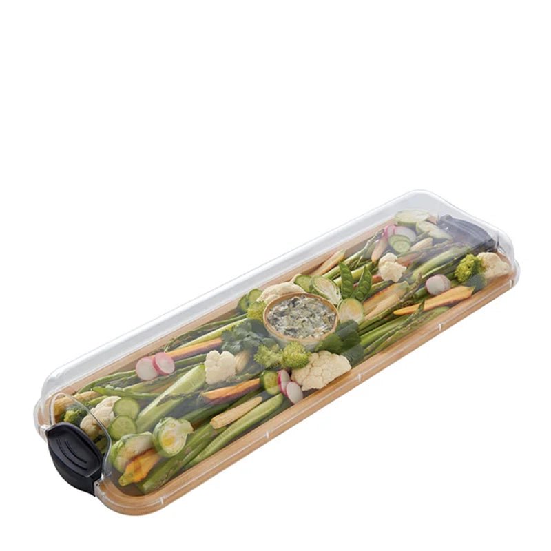 Build-a-Board Bamboo Long Serving Tray &amp; Lid