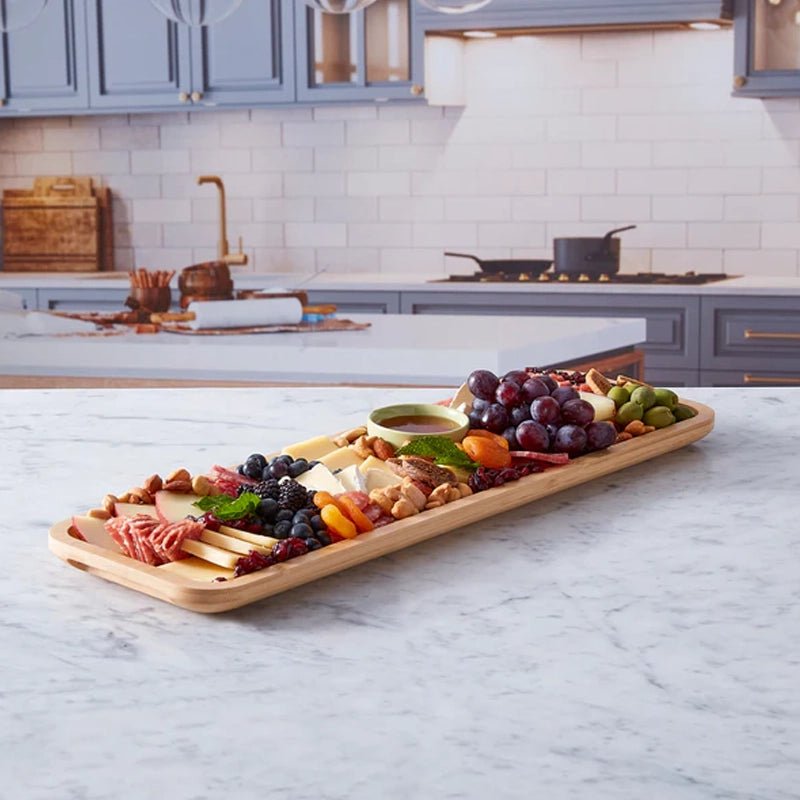 Build-a-Board Bamboo Long Serving Tray &amp; Lid