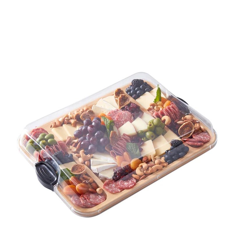 Build-a-Board Bamboo Rectangluar Serving Tray &amp; Lid
