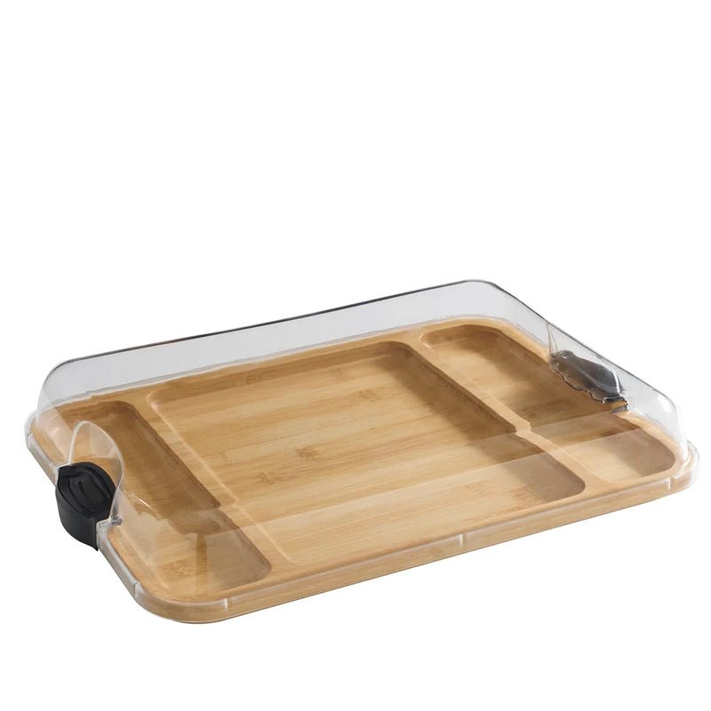 Build-a-Board Bamboo Rectangluar Serving Tray &amp; Lid