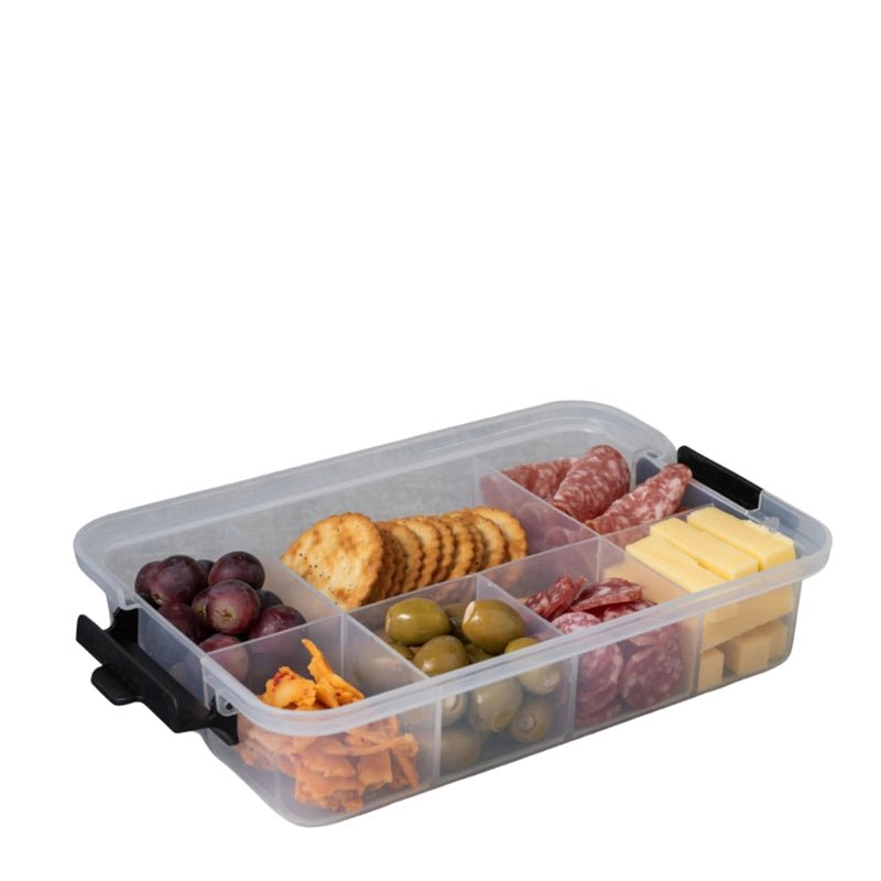 SnackleBox Bamboo Board &amp; Box with Compartments