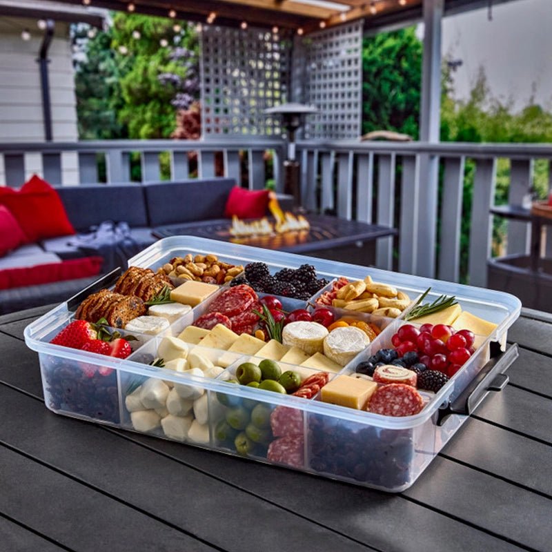 SnackleBox Bamboo Board &amp; Box with Compartments