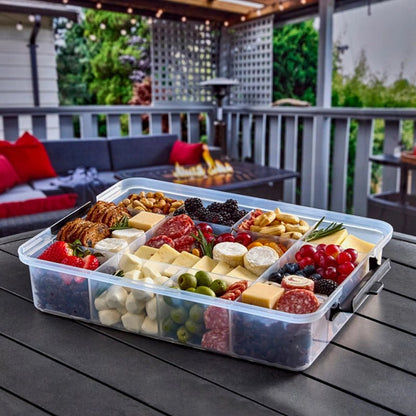 SnackleBox Bamboo Board &amp; Box with Compartments
