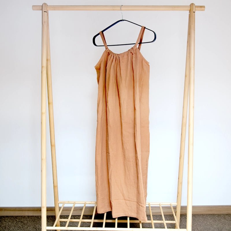 HAWA Fiona Halter Neck Long Dress - Brown - Waha Lifestyle