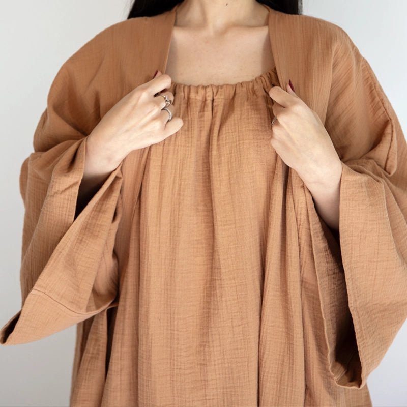 HAWA Fiona Halter Neck Long Dress - Brown - Waha Lifestyle