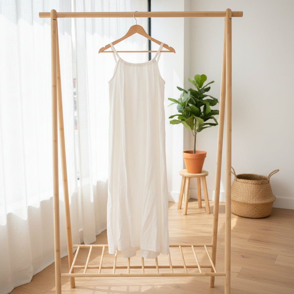 HAWA Fiona Halter Neck Long Dress - White - Waha Lifestyle