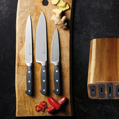 Five Pieces Knife Set With Acacia Wood Storage Block - Waha Lifestyle