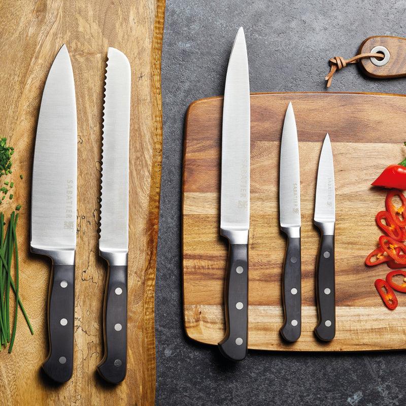 Five Pieces Knife Set With Acacia Wood Storage Block - Waha Lifestyle