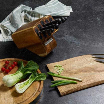 Five Pieces Knife Set With Acacia Wood Storage Block - Waha Lifestyle