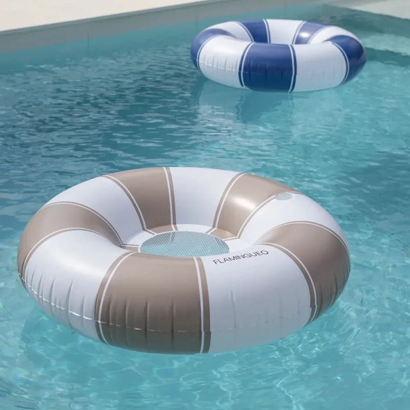 Alba Inflatable Donut Pool Float with Mesh Seat for Pool &amp; Beach