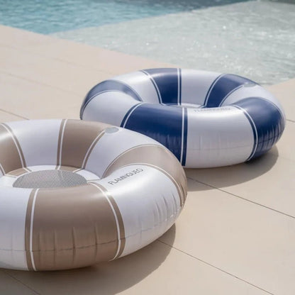 Alba Inflatable Donut Pool Float with Mesh Seat for Pool &amp; Beach