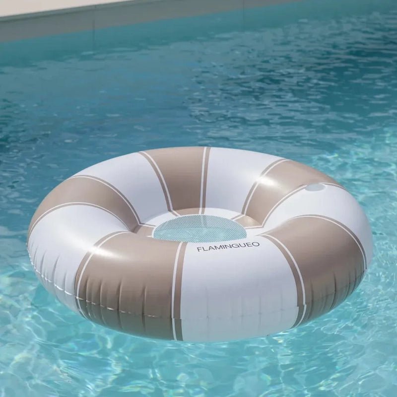 Alba Inflatable Donut Pool Float with Mesh Seat for Pool &amp; Beach