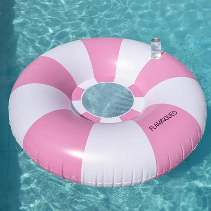 Mambo Inflatable Donut Pool Float with Mesh Seat for Pool &amp; Beach