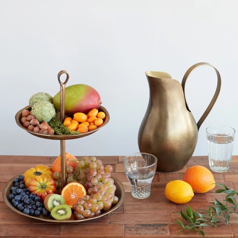 Galina Bronze Tiered Platter - Waha Lifestyle