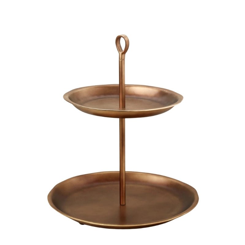 Galina Bronze Tiered Platter - Waha Lifestyle