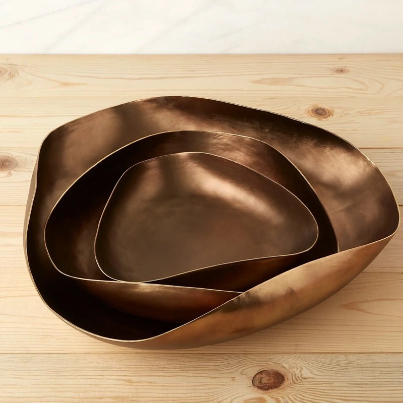 Galina Oval Decorative Bronze Bowl - Waha Lifestyle