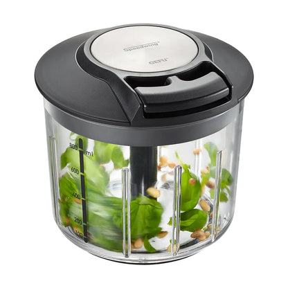 Speedwing Manual Multi-Chopper with Pull Cord &amp; Herb Spinner - 800ml